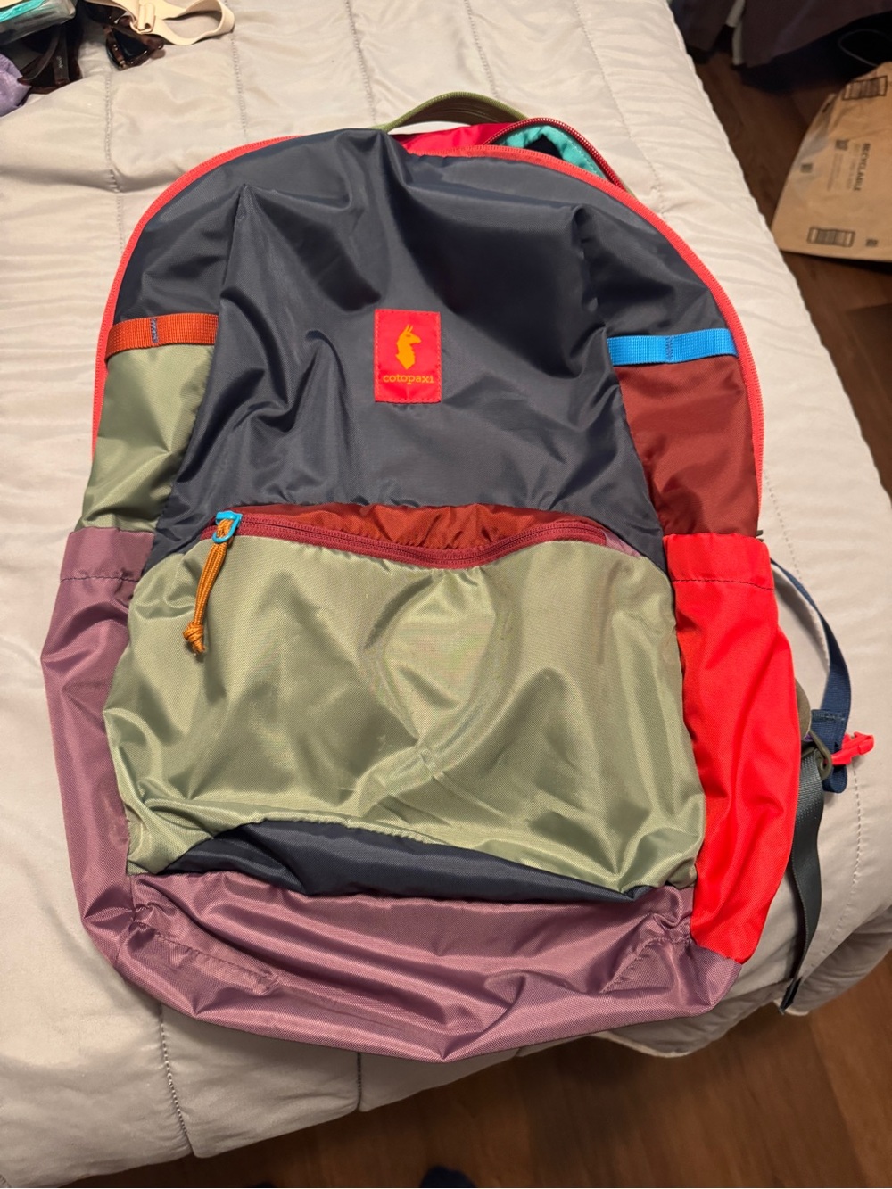 cotopaxi Multicolor Daypack in Navy, Olive, Red, Purple